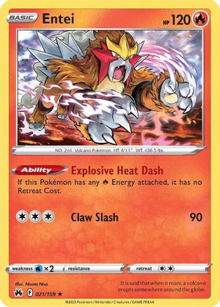 Entei 021/159/159 - Holo Rare - Holofoil