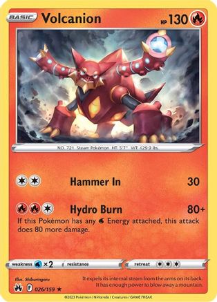 Volcanion 026/159/159 - Holo Rare - Holofoil