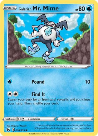 Galarian Mr. Mime 030/159/159 - Common