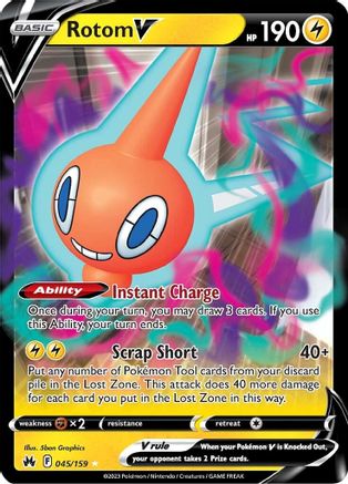 Rotom V 045/159/159 - Ultra Rare - Holofoil