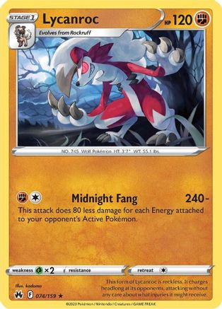 Lycanroc 074/159/159 - Rare