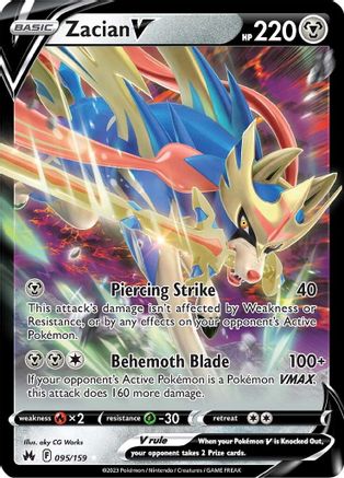 Zacian V 095/159/159 - Ultra Rare - Holofoil