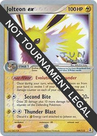 Jolteon ex - 2007 (Jun Hasebe) 109 - Ultra Rare