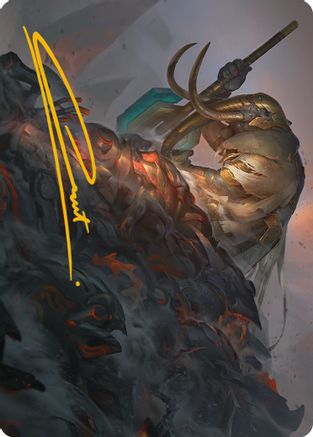 Against All Odds Art Card (Gold-Stamped Signature) (ASONE-001) - Art Series: Phyrexia: All Will Be One