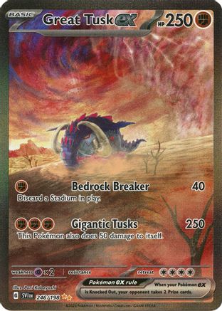 Great Tusk ex 246/198 - Special Illustration Rare - Holofoil