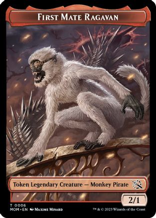 First Mate Ragavan // Spirit (0013) Double-Sided Token (MOM-6 // 13) - March of the Machine Foil