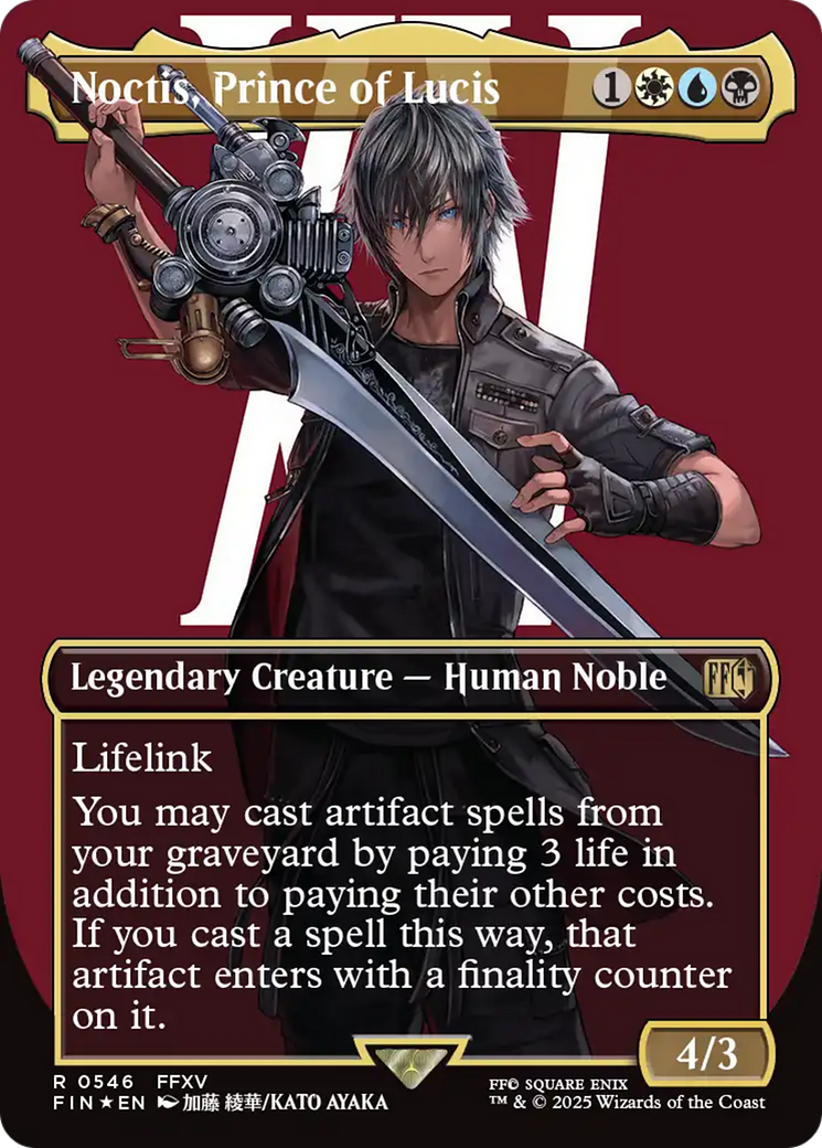 Noctis, Prince of Lucis (Borderless) (Surge Foil) (FIN-546) - FINAL FANTASY