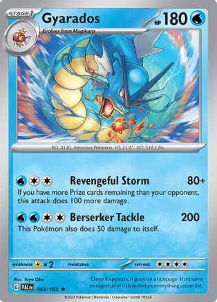 Gyarados 043/193 - Rare - Holofoil