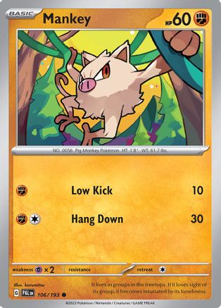 Mankey 106/193 - Common