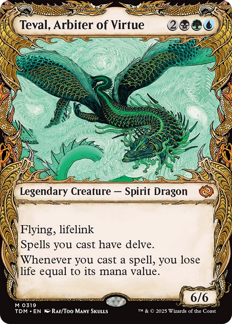 Teval, Arbiter of Virtue (Showcase) (TDM-319) - Tarkir: Dragonstorm Foil