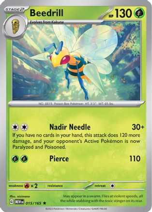 Beedrill 015/165 - Rare - Holofoil