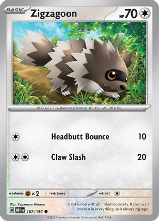 Zigzagoon 167/197 - Common
