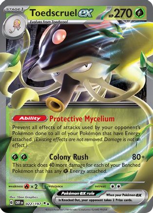 Toedscruel ex 022/197 - Double Rare - Holofoil