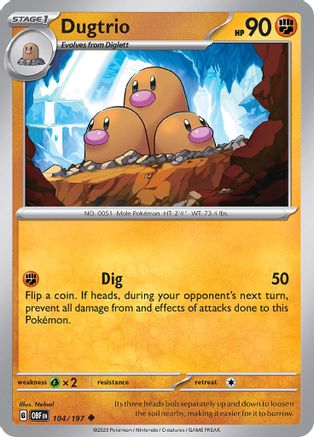 Dugtrio 104/197 - Uncommon
