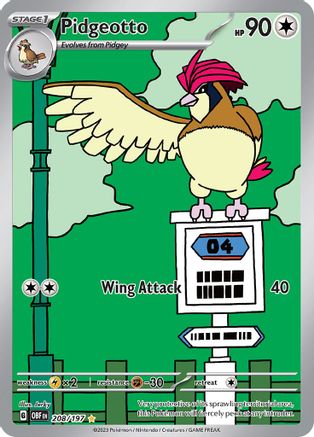 Pidgeotto 208/197 - Illustration Rare - Holofoil