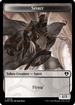 Spirit (0039) // Goblin Double-Sided Token (CMM-39 // 27) - Commander Masters Foil