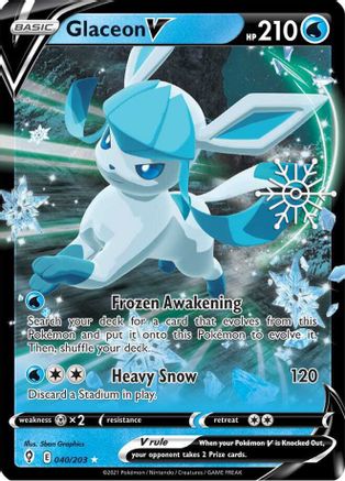 Glaceon V 040/203 - Ultra Rare - Holofoil