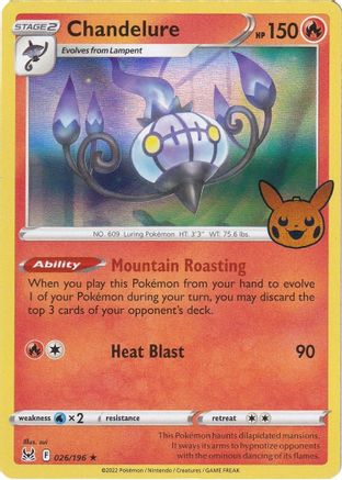 Chandelure 026/196 - Holo Rare - Holofoil