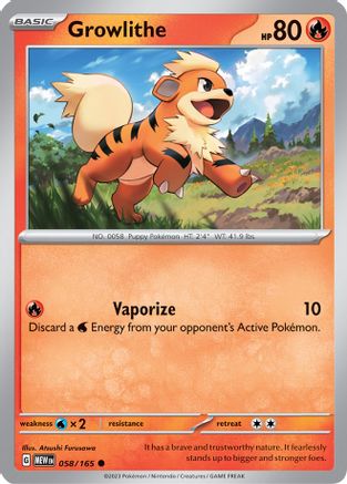 Growlithe 058/165 - Common