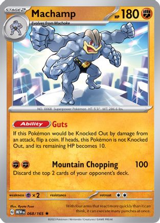 Machamp 068/165 - Rare - Holofoil