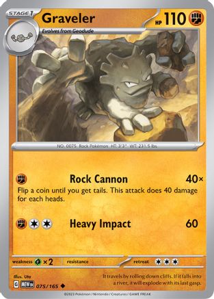 Graveler 075/165 - Uncommon