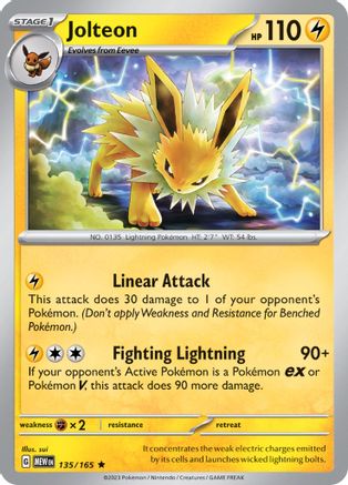 Jolteon 135/165 - Rare - Holofoil
