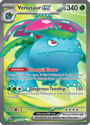 Venusaur ex 182/165 - Ultra Rare - Holofoil