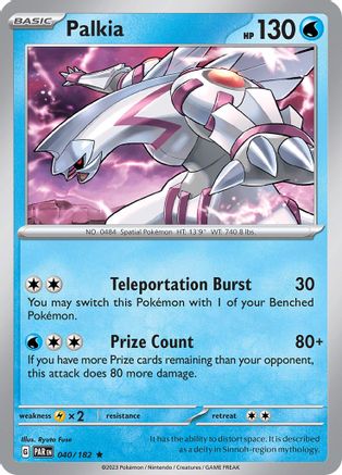 Palkia 040/182 - Rare - Holofoil