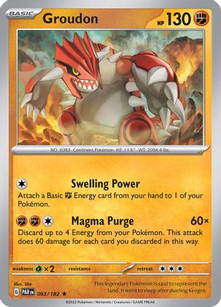 Groudon 093/182 - Rare - Holofoil