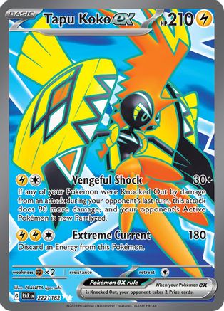 Tapu Koko ex 222/182 - Ultra Rare - Holofoil