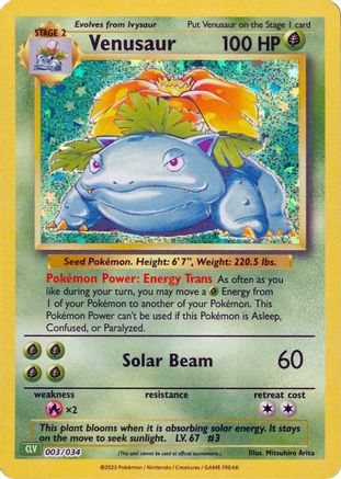Venusaur 003/034 - Classic Collection - Holofoil