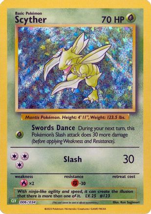 Scyther 006/034 - Classic Collection - Holofoil