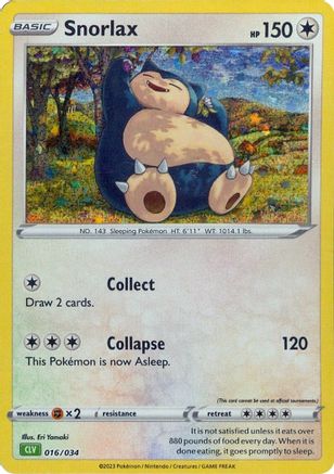 Snorlax 016/034 - Classic Collection - Holofoil