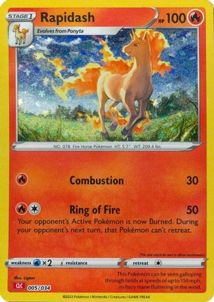 Rapidash 005/034 - Classic Collection - Holofoil