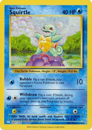 Squirtle 001/034 - Classic Collection - Holofoil