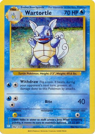 Wartortle 002/034 - Classic Collection - Holofoil