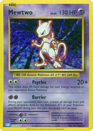 Mewtwo 014/034 - Classic Collection - Holofoil
