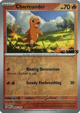 Charmander 004/165 - Promo - Reverse Holofoil