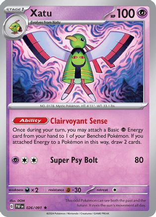Xatu 026/091 - Rare - Holofoil