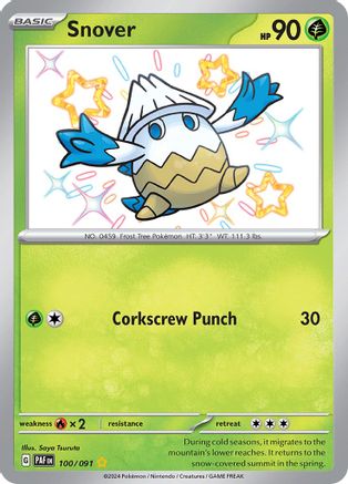 Snover 100/091 - Shiny Rare - Holofoil