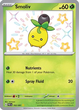 Smoliv 102/091 - Shiny Rare - Holofoil