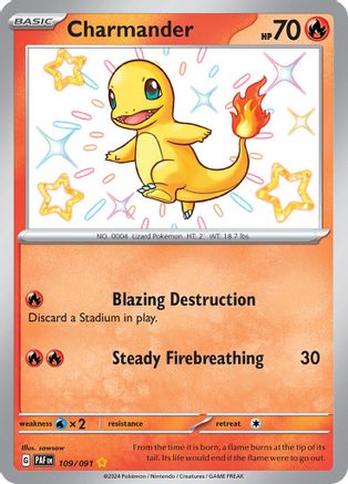Charmander 109/091 - Shiny Rare - Holofoil
