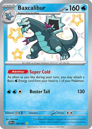 Baxcalibur 130/091 - Shiny Rare - Holofoil