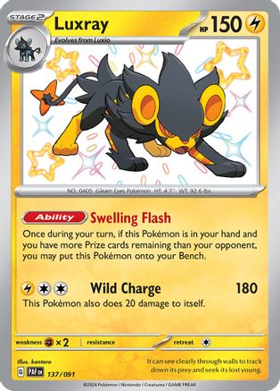 Luxray 137/091 - Shiny Rare - Holofoil