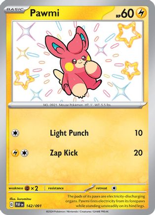 Pawmi 142/091 - Shiny Rare - Holofoil