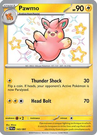Pawmo 143/091 - Shiny Rare - Holofoil