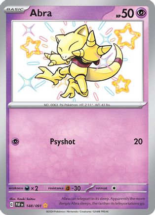 Abra 148/091 - Shiny Rare - Holofoil