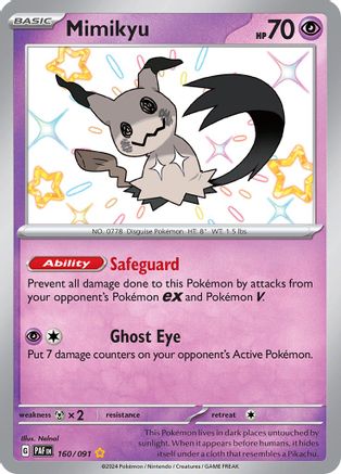Mimikyu 160/091 - Shiny Rare - Holofoil