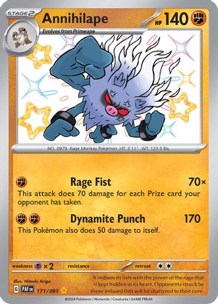 Annihilape 171/091 - Shiny Rare - Holofoil