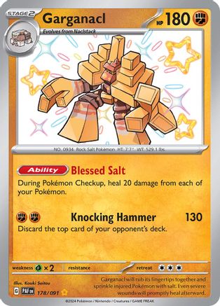 Garganacl 178/091 - Shiny Rare - Holofoil
